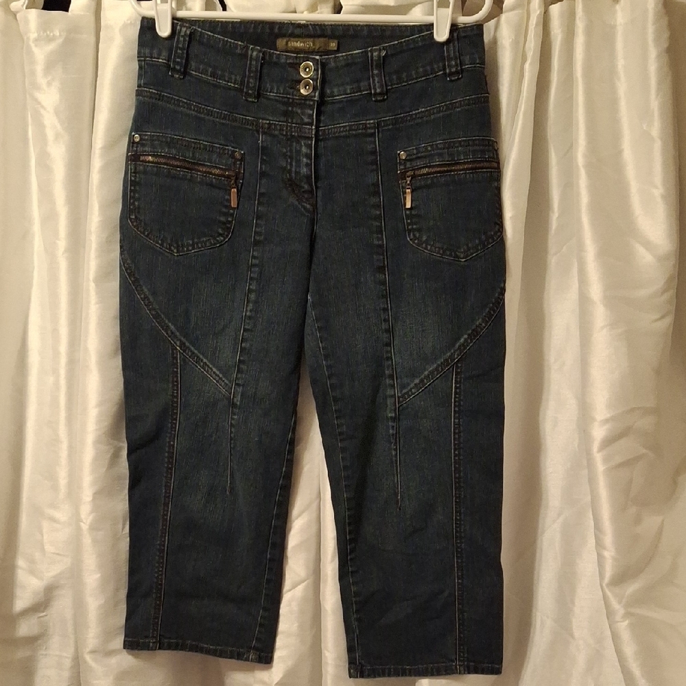 Sandwich Chic Dark Blue Cropped Jeans 38 (10) 🩵🩵🩵🩵